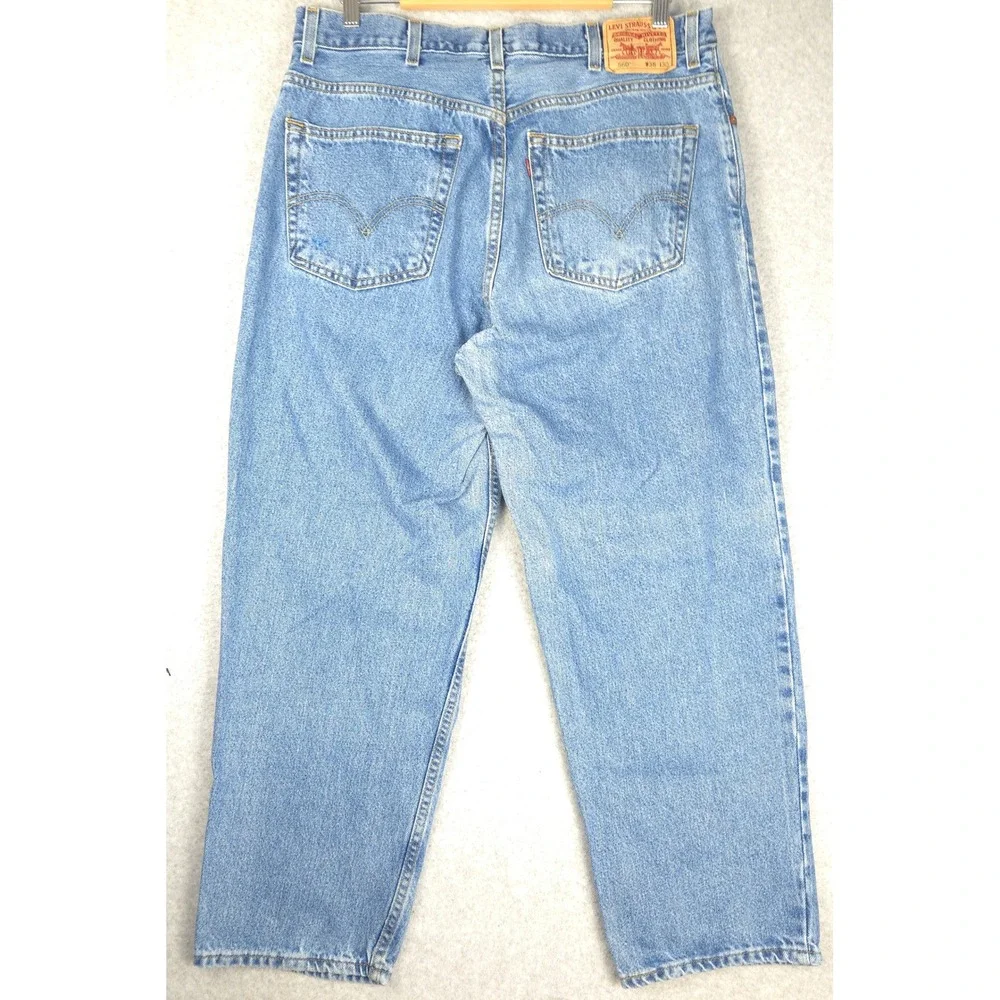Levis 560 Comfort Fit Mens‎ Blue Jeans Loose Tapered Denim 38x30 (Fits 36x28)